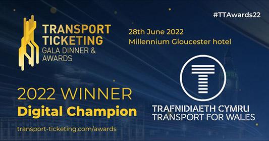 Image showing Transport Ticketing Awards 2022 Winner for Digital Champion category